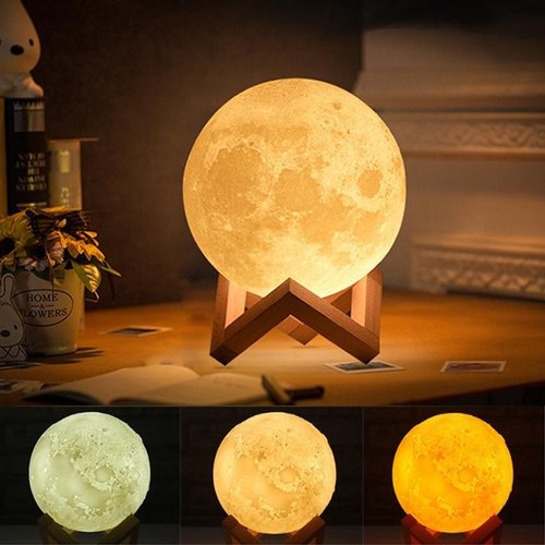 16 In 1 High Quality Led Moon Light Lamp With Stand – Mind Glowing 3d Lamp – Bedroom Led Bed Lamp Desk Lamp – Moonlight Sensation Home Decor