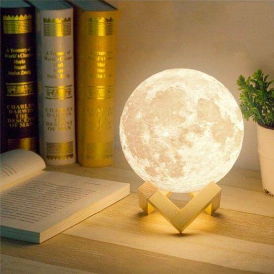 16 In 1 High Quality Led Moon Light Lamp With Stand – Mind Glowing 3d Lamp – Bedroom Led Bed Lamp Desk Lamp – Moonlight Sensation Home Decor