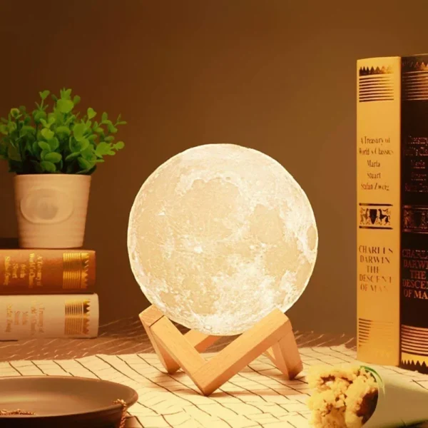 16 In 1 High Quality Led Moon Light Lamp With Stand – Mind Glowing 3d Lamp – Bedroom Led Bed Lamp Desk Lamp – Moonlight Sensation Home Decor