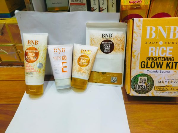 4 In 1 Bnb-rice Whitening And Glowing Facial Kit Sun Screen +face Wash+ Scrub+ Mask &amp