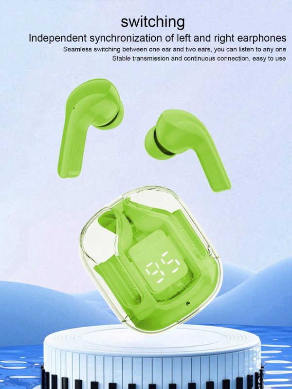 Air31 Earbuds Wireless Crystal Transparent Body | Air 31 Bluetooth Ear Bud Tws Wireless Bluetooth 5.3 Without Pouch