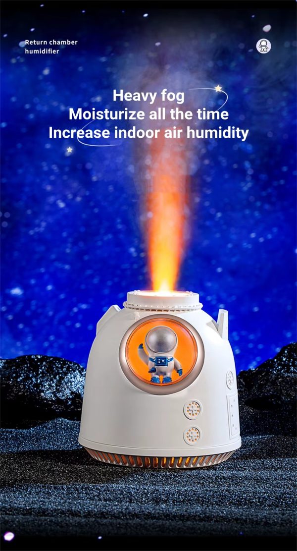 Astronaut Air Humidifier 260ml Electric Ultrasonic Aroma Miniature Air Humidifier Night Light For Office Living Room Indoor