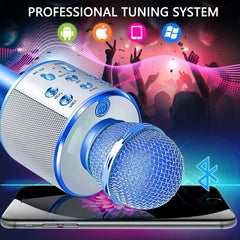 Bluetooth Handheld Karaoke Speaker Player Machine For Kids Adults Home Ktv Party For Android/iphone/ipad/pc