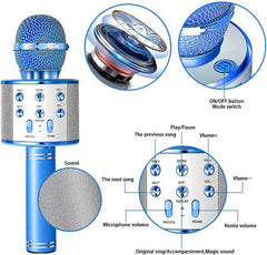 Bluetooth Handheld Karaoke Speaker Player Machine For Kids Adults Home Ktv Party For Android/iphone/ipad/pc