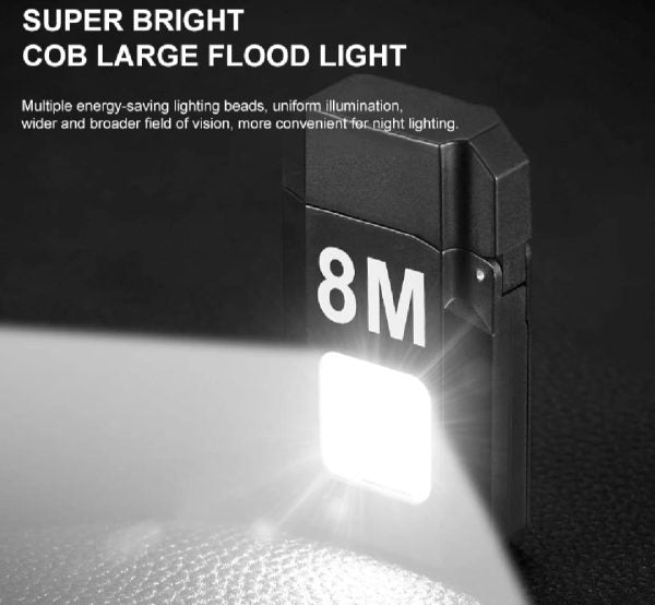 Dh-001 Cob Led Flashlight With Lighters Dual Arc Pulse Flameless Lighter Type C Rechargeable Lighter Work Light Mini Light Men’s Gift | Dual Arc Pulse Flameless Lighter