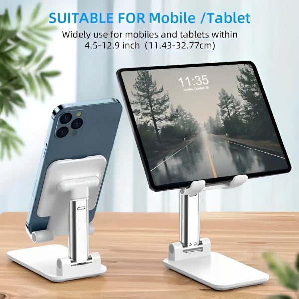 Foldable & Adjustable Mobile Phone And Tablet Stand | Flexible Desktop Mount & Lazy Bracket Support For All Devices