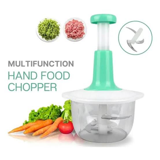 Manual Hand Push Chopper | Multi-functional Vegetable Meat Grinder, Grater, Chopper -1500 Ml