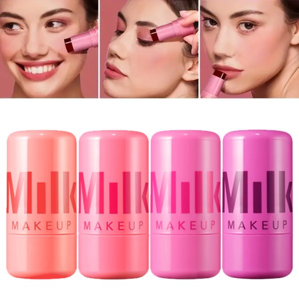 Pack 4 Milk Makeup Blush High Pigment Jelly Tint, Refreshing & Hydrating Long-lasting Colour Jelly Tint (random Color)