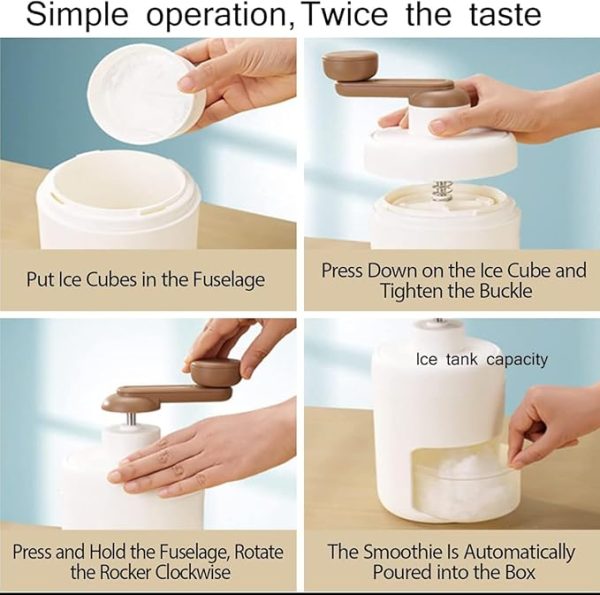 Portable Manual Ice Crusher Multi-function Hand Shaved Ice Machine Ice Chopper – Ice Shaver – Ice Shaver Machine – Ice Crusher – Mini Mini Shaved Ice