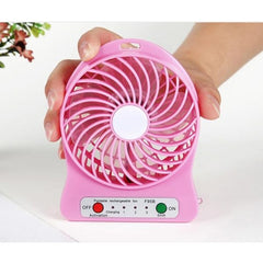 Portable Mini Usb Fan Rechargeable Battery | 3-level Speed Adjustable Electric Cooling Desktop Fan